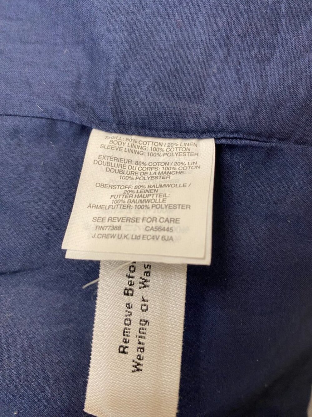 J. Crew Unstructured Shawl Collar Cotton Linen Blazer 10 - Picture 9 of 13